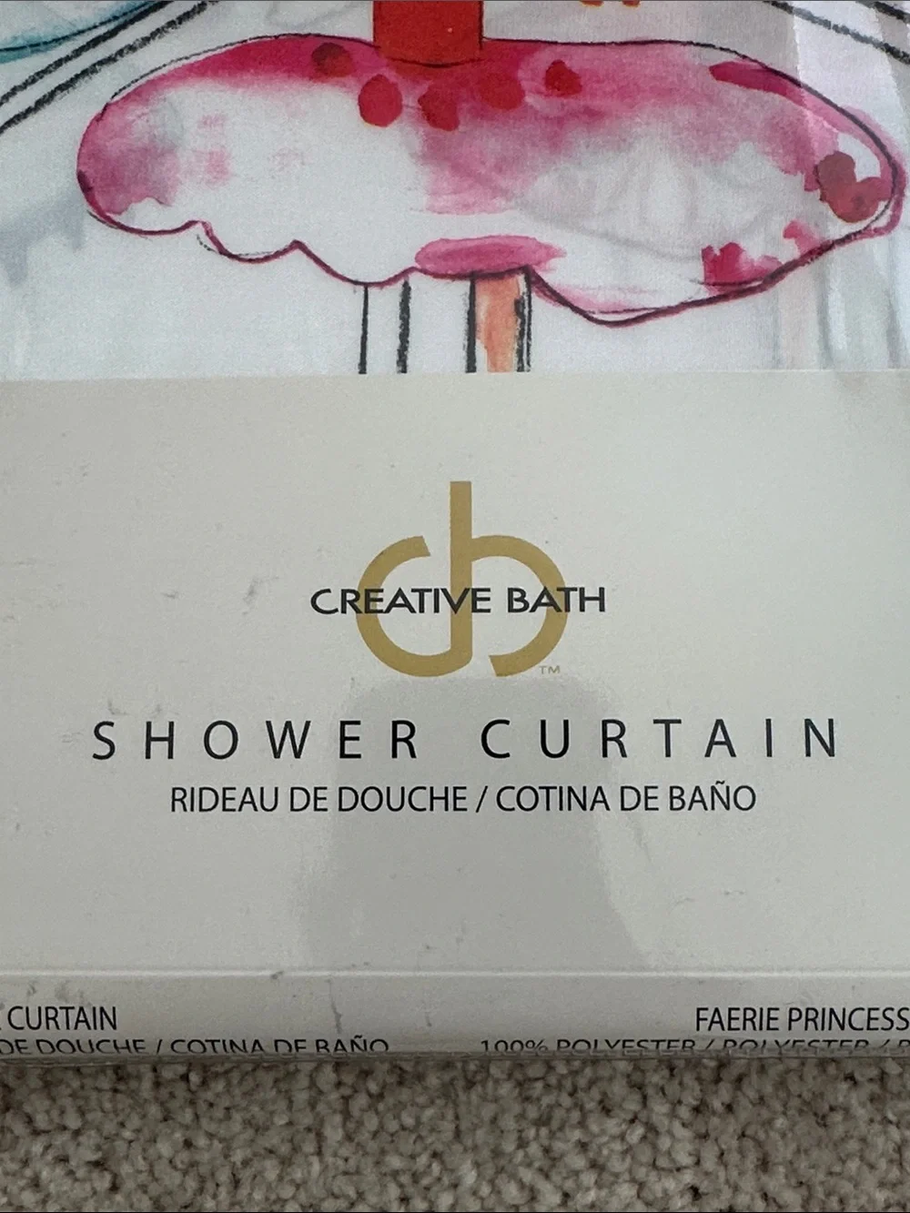 Faerie Princesses Multi Shower Curtain - Pink Accent